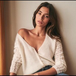 SEZANE NWT GARANCE JUMPER ECRU SIZE L